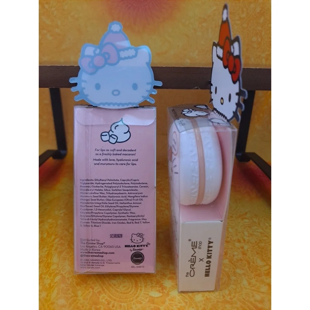 The Crème Shop x Sanrio HELLO KITTY‎ MACARON LIP BALM Limited Edition Set Of 2